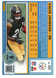 Kaleb Johnson Autographed Steelers 25 Donruss Pink Optic #322 Card Beckett 57013