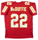 Trent McDuffie Authentic Signed Red Pro Style Jersey Autographed BAS