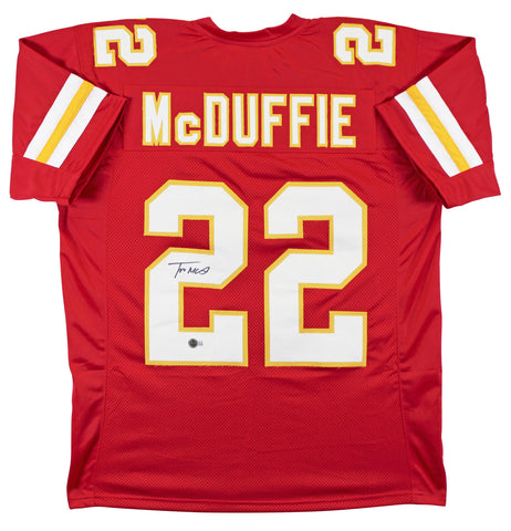 Trent McDuffie Authentic Signed Red Pro Style Jersey Autographed BAS