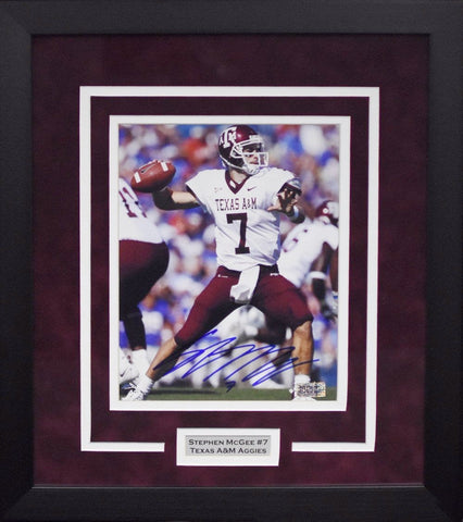 STEPHEN McGEE AUTOGRAPHED TEXAS A&M AGGIES 8x10 FRAMED PHOTO TRISTAR