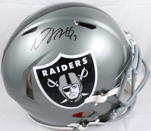 Davante Adams Signed LV Raiders F/S Flash Speed Authentic Helmet-Beckett W Holo