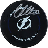 Victor Hedman Autographed Tampa Bay Lightning Official Puck Fanatics 53820