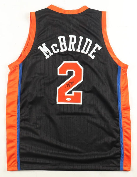 Miles Deuce McBride Signed New York Knicks Black Jersey (JSA) 2021 NBA Draft Pck