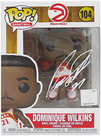 Dominique Wilkins Signed Atlanta Hawks NBA Funko Pop Doll #104 - (SCHWARTZ COA)