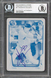 Yankees Yangervis Solarte Signed 2014 Bowman Chrome PP Cyan #6 RC BAS Slabbed
