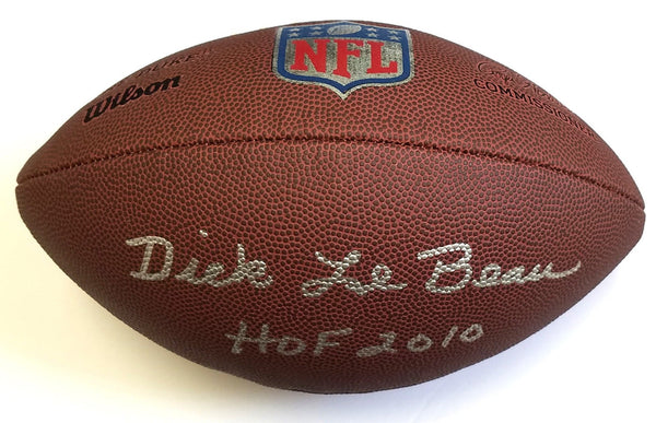 Dick Le Beau Signed Detroit Lions NFL Replica Duke Football W/ HOF 2010 Beckett