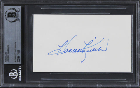 Twins Harmon Killebrew Authentic Signed 3x5 Index Card Autographed BAS Slabbed