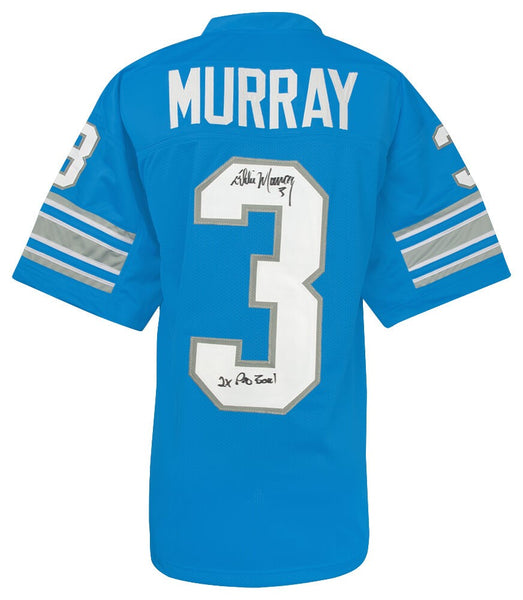 Eddie Murray Signed Blue T/B Custom Football Jersey w/2x Pro Bowl (SCHWARTZ COA)