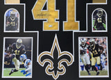 FRAMED NEW ORLEANS SAINTS ALVIN KAMARA AUTOGRAPHED SIGNED JERSEY BECKETT HOLO