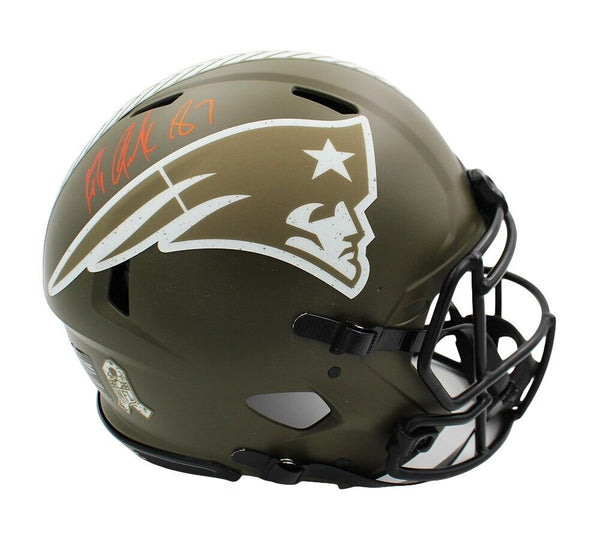 Rob Gronkowski Signed New England Patriots Speed Authentic STS NFL Helmet - Red