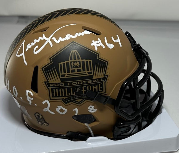 Packers JERRY KRAMER Signed 2023 SALUTE SERVICE HOF Logo Mini Helmet AUTO JSA