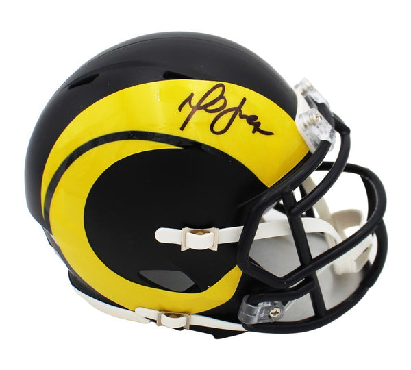Marshall Faulk Signed Los Angeles Rams Speed Rivalries NFL Mini Helmet