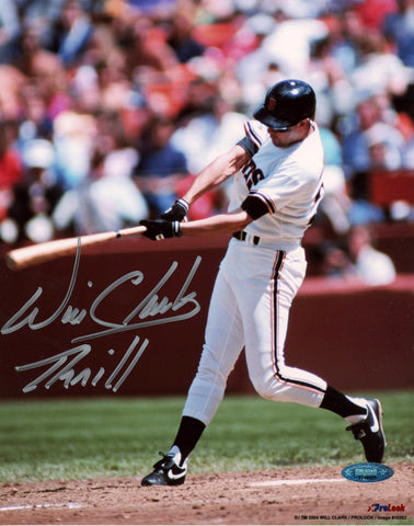 WILL CLARK AUTOGRAPHED SAN FRANCISCO GIANTS 8x10 PHOTO TRISTAR W/ THRILL
