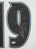SUEDE FRAMED COLORADO AVALANCHE JOE SAKIC AUTOGRAPHED SIGNED JERSEY PSA COA