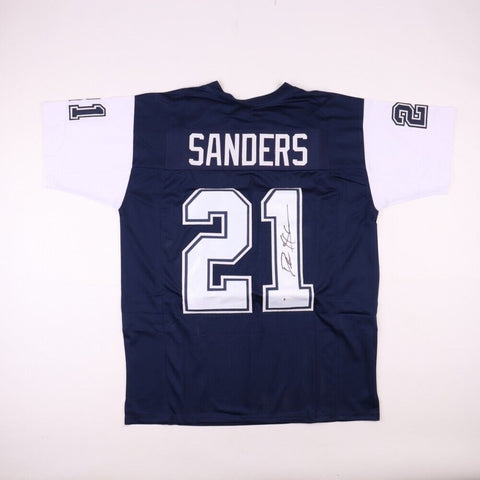 Deion Sanders Signed Dallas Cowboys Jersey (Beckett COA) 8xPro Bowl Def. Back