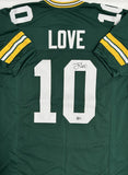 Packers Quarterback JORDAN LOVE Signed Custom Replica Green Jersey AUTO - BAS
