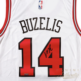Matas Buzelis Autographed Chicago Bulls White Association Edition Jersey Panini