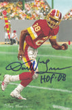 Darrell Green Autographed Washington Redskins Goal Line Art Card HOF Blue 23819