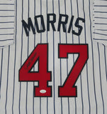 Twins JACK MORRIS Signed Custom Replica Minnesota Pinstripe Jersey AUTO - JSA