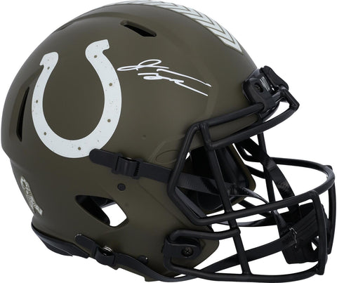 Jonathan Taylor Indianapolis Colts Signed 2022 Salute Service Authentic Helmet