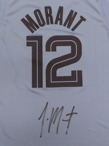 Memphis Grizzlies Ja Morant Autographed Blue Fanatics Jersey Size XL JSA AC51605