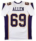Jared Allen Authentic Signed White Pro Style Jersey Autographed BAS Witnessed 2