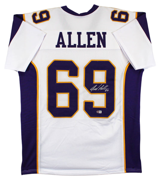 Jared Allen Authentic Signed White Pro Style Jersey Autographed BAS Witnessed 2