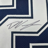 Framed Autographed/Signed Deuce Vaughn 35x39 Dallas Blue Football Jersey JSA COA