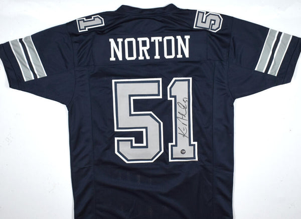 Ken Norton Jr. Autographed Blue Pro Style Jersey - Prova *Black