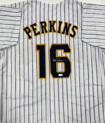 Brewers Outfielder BLAKE PERKINS Signed Custom Replica Pinstripe Jersey AUTO JSA