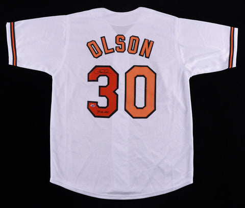 Gregg Olson Signed Baltimore Orioles Jersey Inscribed "89 AL ROY" (RSA)