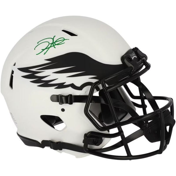 JALEN HURTS Autographed Eagles Authentic Lunar Eclipse Speed Helmet FANATICS