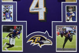 FRAMED BALTIMORE RAVENS ZAY FLOWERS AUTOGRAPHED SIGNED JERSEY JSA COA