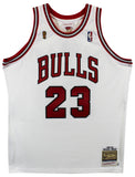 Bulls Michael Jordan Signed White 1995-96 M&N HWC Authentic Jersey BAS #AC33263
