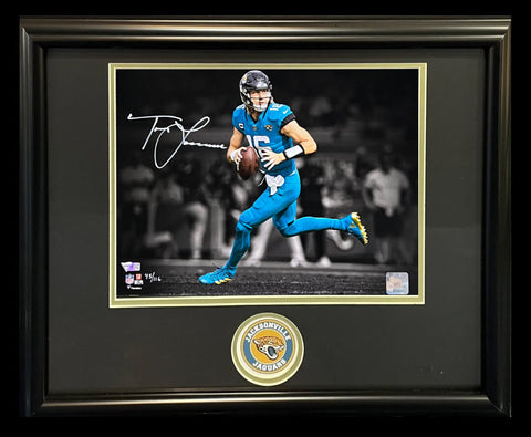 Trevor Lawrence Signed 11x14 Photo Framed Jaguars Rookie Auto Fanatics LE /116