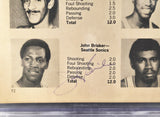 John Brisker Autographed Magazine Page Photo Supersonics 8 Sigs Beckett