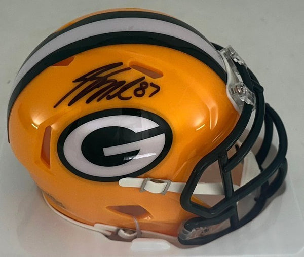 Packers JORDY NELSON Signed Riddell Speed Mini Helmet AUTO - BAS