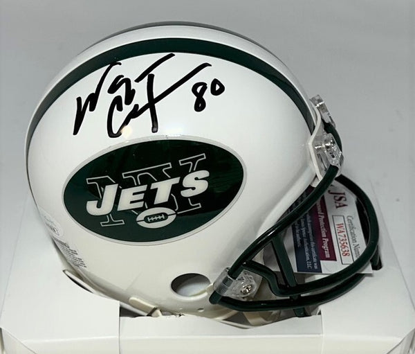 NY Jets Receiver WAYNE CHREBET Signed Riddell VSR4 Mini Helmet AUTO - JSA