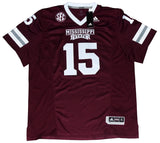 DAK PRESCOTT SIGNED MISSISSIPPI STATE BULLDOGS #15 ADIDAS PREMIER JERSEY BECKETT