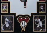 SUEDE FRAMED ARIZONA DIAMONDBACKS KETEL MARTE AUTOGRAPHED SIGNED JERSEY JSA COA