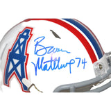 Bruce Matthews Signed Houston Oilers TB Mini Helmet Beckett 42808