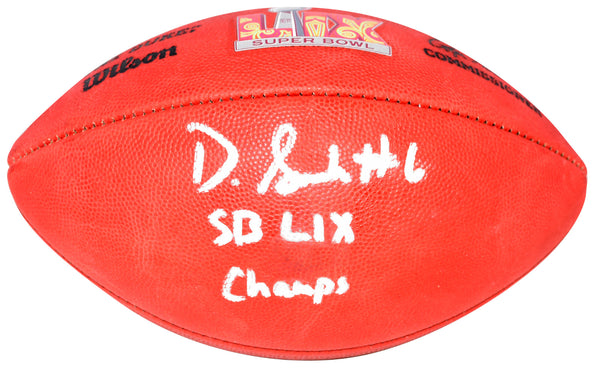 DEVONTA SMITH SIGNED PHILADELPHIA EAGLES SUPER BOWL 59 FOOTBALL W/ SB LIX CHAMPS