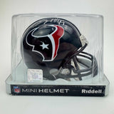 Autographed/Signed J.J JJ Watt Houston Texans Mini Football Helmet JSA COA