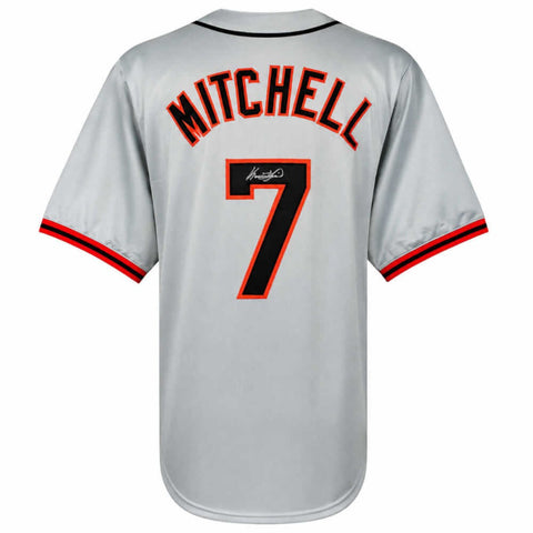 Kevin Mitchell Signed Grey Custom Baseball Jersey w/89 NL MVP - (SCHWARTZ COA)