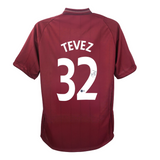 Carlos Tevez Signed Manchester City Away Soccer Jersey #32 with Beckett Witness
