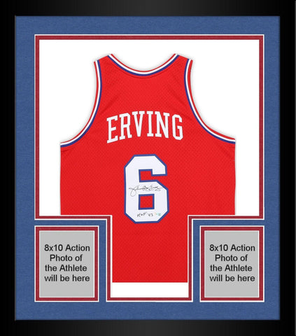 FRMD Julius Erving 76ers Signd Mitchell&Ness 1982-83 Hardwood Swingman Jrsy Insc
