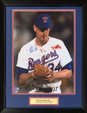 Nolan Ryan Signed Texas Rangers Framed 16x20 Photo Bo Jackson Bloody Beckett COA