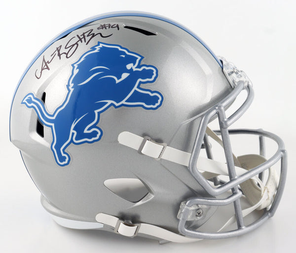 AMON-RA ST BROWN SIGNED DETROIT LIONS FULL SIZE SPEED HELMET BECKETT