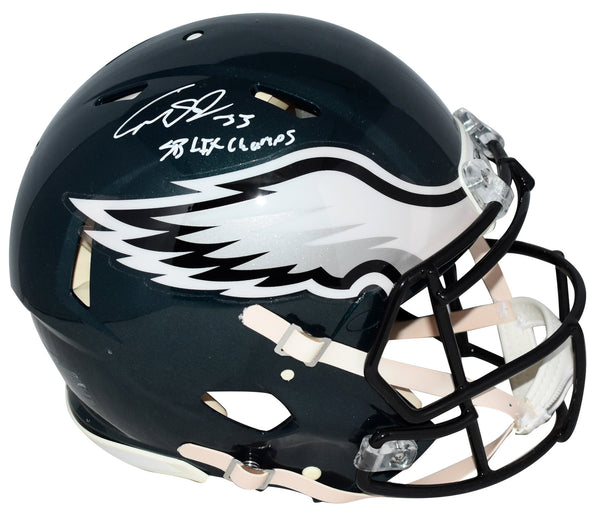 COOPER DEJEAN SIGNED PHILADELPHIA EAGLES AUTHENTIC SPEED HELMET W/ SB LIX CHAMPS