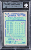 Islanders Bryan Trottier Authentic Signed 1990 Topps #291 Card BAS Slabbed